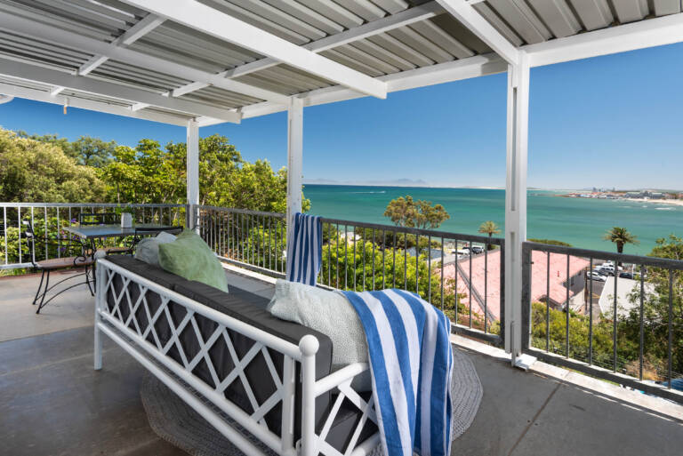 seaside cottage gordons bay 01 veranda with panoramic sea view 768x513