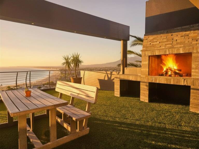 sugar beach penthouse gordons bay 07 balcony with braai and sea view 1 768x576