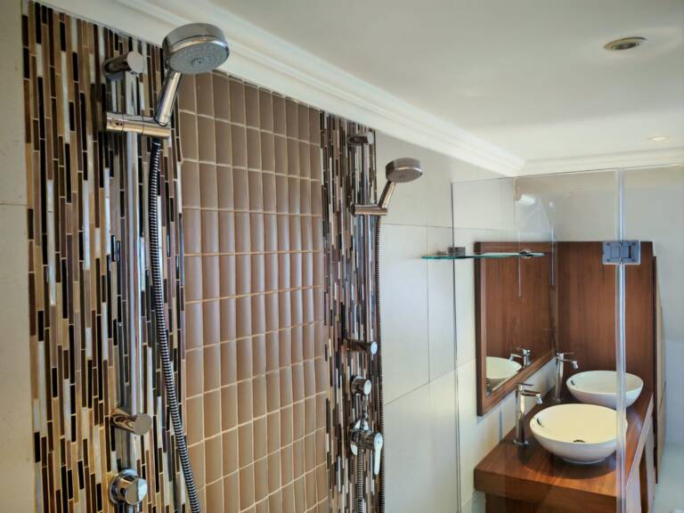 sugar beach penthouse gordons bay 32 en suite bathroom with double shower 1 768x576