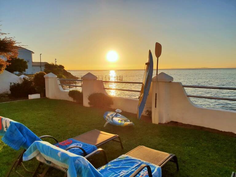 westbank private beach villa gordons bay 31 private garden with sunset 768x576